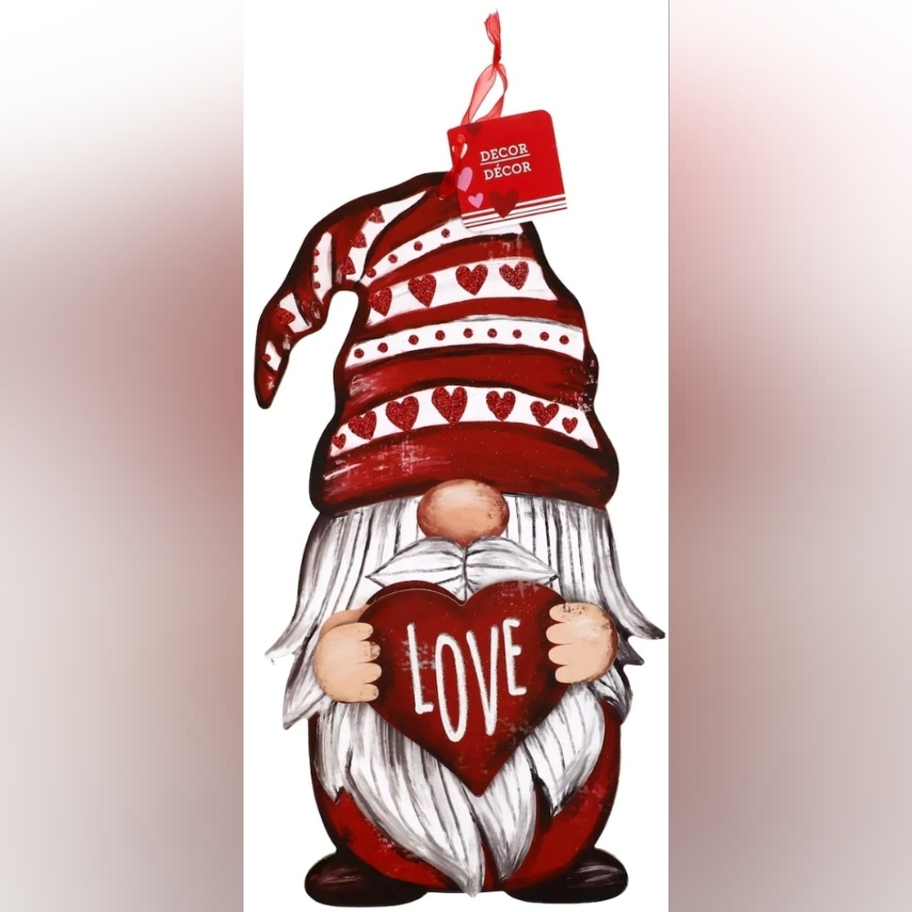 Red Love Gnome Sign